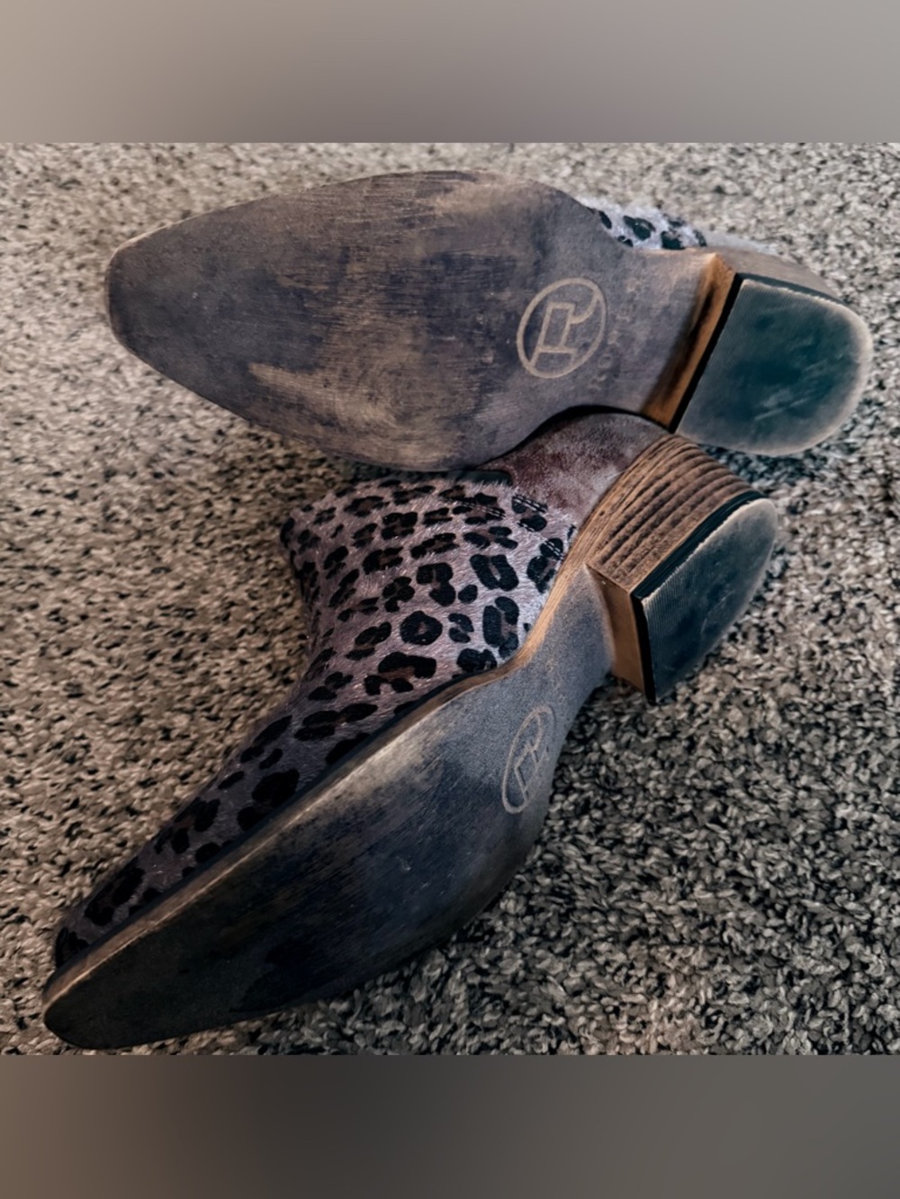 ROPER Leopard Print Ankle Bootie in Grey and Brown - Picture 10 of 12